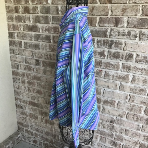 Tommy Hilfiger Woman Striped Button Down Shirt VTG - Picture 6 of 8